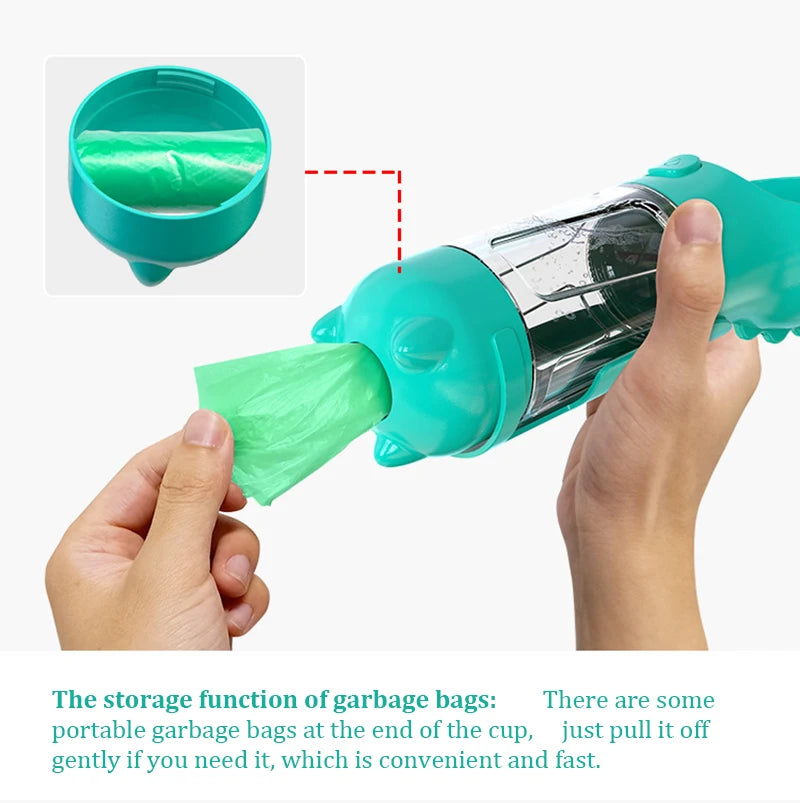 Portable Dog Water Bottle 3 In 1