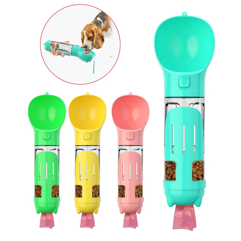 Portable Dog Water Bottle 3 In 1